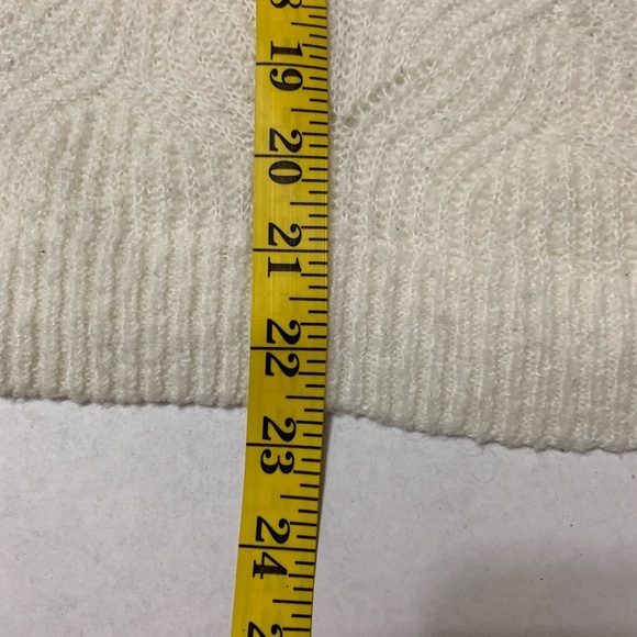 Ann Taylor LOFT Cream Cropped Open Knit Sweater, Women’s Size XL - Picture 6 of 6